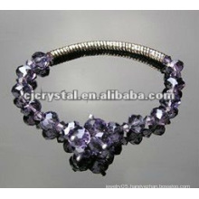 Violet Glass Jewelry Bracelet